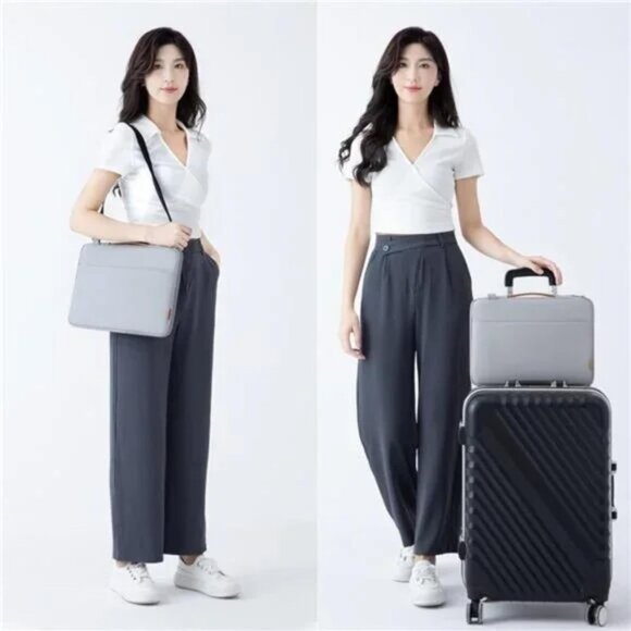 17.3 Inch Laptop Bag Cover Waterproof Shockproof Notebook Sleeve Case Shoulder - Picture 7 of 9